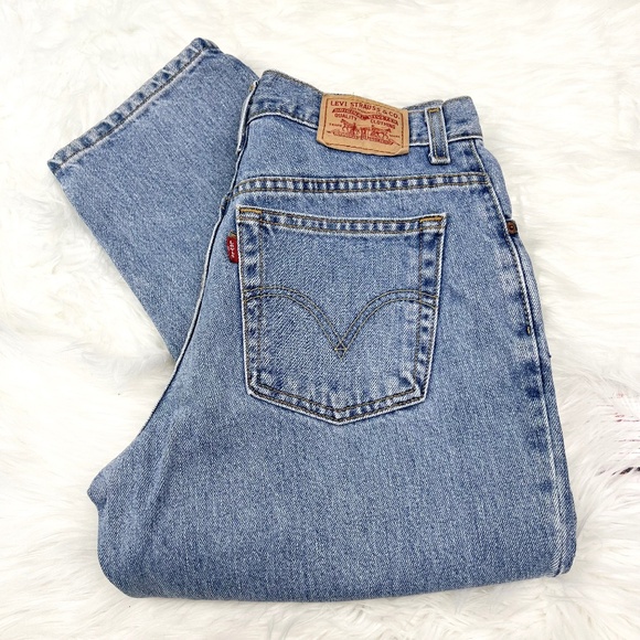 |•LEVI'S•| Old School 550 High Rise Relaxed Fit Tapered Leg Jeans Size 10 Short - Picture 1 of 8